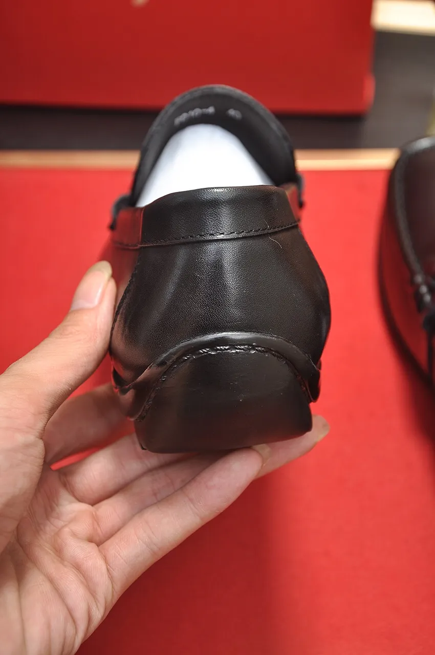 Men's shoes 💰480💶 [Ferragamo/Ferragamo] The latest model in the counter. Original imported open-sided fine cowhide hand-woven + imported 🐂 cowhide + original luxury metal buckle + original combination outsole. No pressure in comparison 38--44🎉